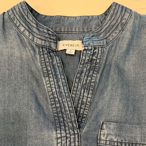 Evereve Light Blue Denim Blouse